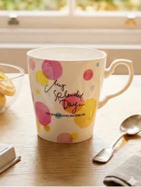 Porcelain Pink "My Splendid Days" Mug With Gift Box